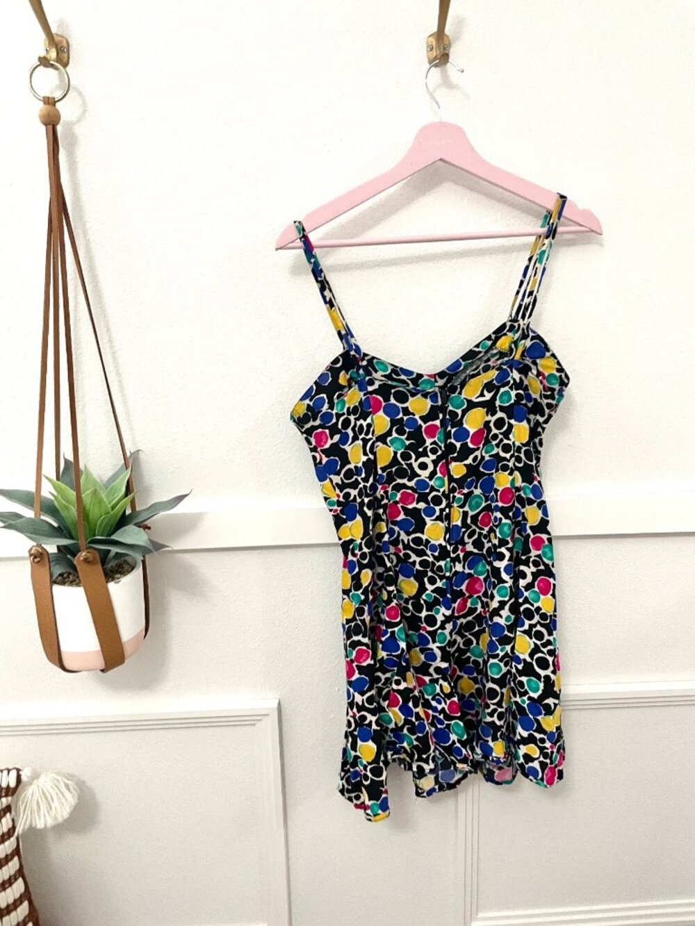 Contempo Casuals Vintage Eclectic Geometric Tank Dress Size 9 Junior 90s Artsy - Picture 5 of 5